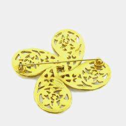 Pre Owned Chanel Brooch Pin Gold
