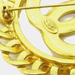 مملوكة مسبقًا دبوس شانييل ميداليون ذهب