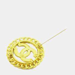 مملوكة مسبقًا دبوس شانييل ميداليون ذهب