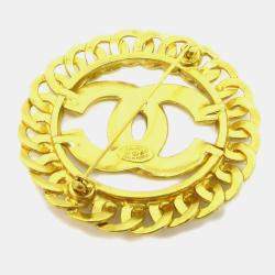 مملوكة مسبقًا دبوس شانييل ميداليون ذهب