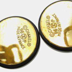 مملوكة مسبقًا Chanel Artificial Pearl Dangle Earrings Clip-On Black