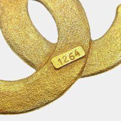 Pre Owned Chanel Cc Brooch Pin Gold