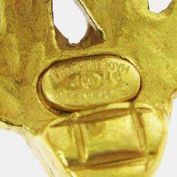 Pre Owned Chanel Heart Earrings Clip-On Gold