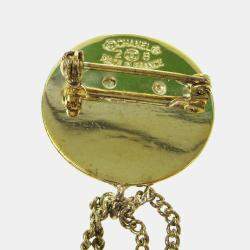 Pre Owned Chanel Bag Brooch Pin Gold