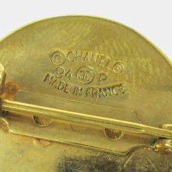 Pre Owned بروش شانيل حقيبة دبوس ذهبي