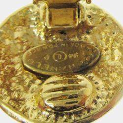 مملوكة مسبقًا Chanel Button Earrings Clip-On Gold
