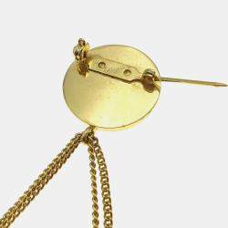 مملوكة مسبقًا Chanel Bag Brooch Pin Gold