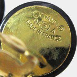 Pre Owned أقراط شانيل CC لؤلؤ صناعي متدلية بلكلبس سوداء