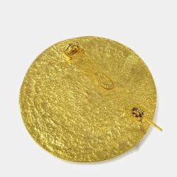 مملوكة مسبقًا Chanel Medallion Brooch Pin Gold