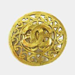 Pre Owned ميدالية شانيل بروش دبوس ذهب