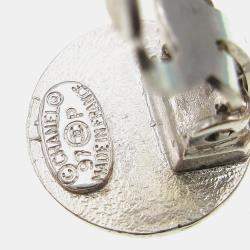 مملوكة مسبقًا Chanel Medallion Dangle Earrings Gold Silver Clip-On