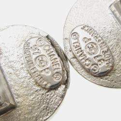 مملوكة مسبقًا Chanel Medallion Dangle Earrings Gold Silver Clip-On