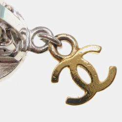 مملوكة مسبقًا Chanel Medallion Dangle Earrings Gold Silver Clip-On