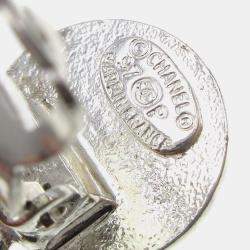 مملوكة مسبقًا Chanel Medallion Dangle Earrings Gold Silver Clip-On