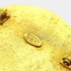 Pre Owned بروش دبوس شانيل ميدالية ذهبية