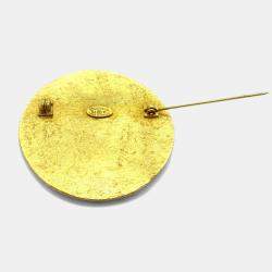 Pre Owned بروش دبوس شانيل ميدالية ذهبية