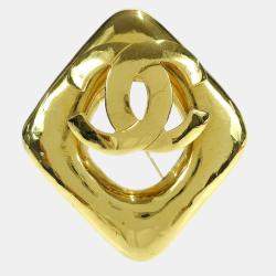 Pre Owned 
بروش شانيل ذهبي شكل معين