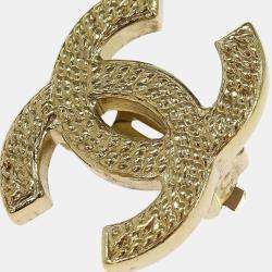 مملوكة مسبقًا Chanel Gold Cc Earrings Clip-On