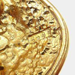 Pre Owned أقراط شانيل كليب-أون ذهبية