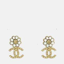 Pre Owned Chanel Gold Plated Earrings