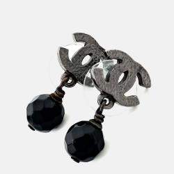 Pre Owned Chanel Silver Plated Earrings