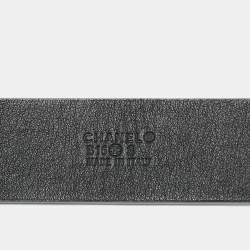 مملوكة مسبقًا Chanel CC 85 CM Buckle Belt Silver Leather