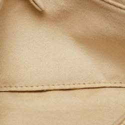 Pre Owned Chanel O-Phone Holder Beige Quilted Patent Leather