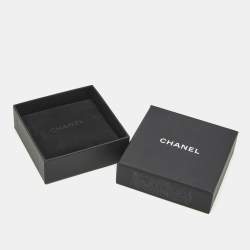 Pre Owned بروش شانيل CC كريستال لؤلؤي زائف ذهبي اللون