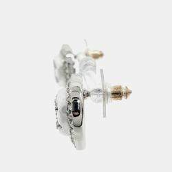 Pre Owned Chanel heart logo earrings