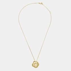 Pre Owned Chanel Fil de Camellia 18k Yellow Gold Necklace