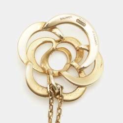 Pre Owned Chanel Fil de Camellia 18k Yellow Gold Necklace