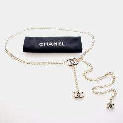 مملوكة مسبقًا Chanel Vintage CC Drop Gold Chain Belt