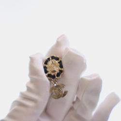 Pre Owned Chanel Pearl Crystal CC Drop Earrings