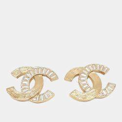 Pre Owned أقراط مزينة بشعار شانيل