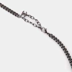 Pre Owned قلادة شانيل تفاصيل كريستال أسود CC