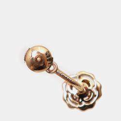 مملوكة مسبقًا قرط شانيل مفرد ذهب وردي 18 قيراط مع ألماس وكاميليا إكستريت دي