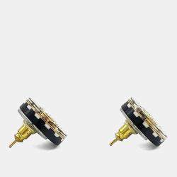 Pre Owned Chanel Gold Tone Resin Earrings