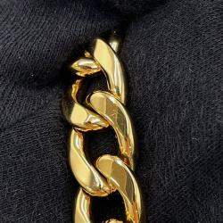 مملوكة مسبقًا حزام شانيل معدن ذهبي شعار سي سي بالسلسلة