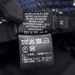 Pre Owned Chanel Camellia Bucket Hat Size M Black/White Cotton 100%