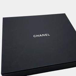 Pre Owned Chanel Cc Logo Large Scarf Black/White/Pink  