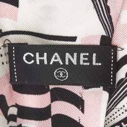 مملوكة مسبقًا Chanel Pink Printed Silk Bandeau