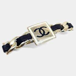 Pre Owned مشبك شعر شانيل معدني