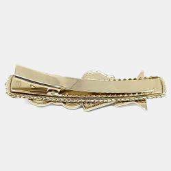 Pre Owned Chanel Gold Tone Hairpin