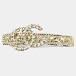 Pre Owned Chanel Gold Tone Hairpin
