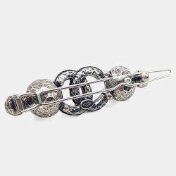 Pre Owned Chanel Silver Faux Pearl Hairpin