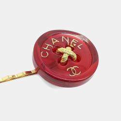 Pre Owned Chanel Gold Tone Metal Hairpin