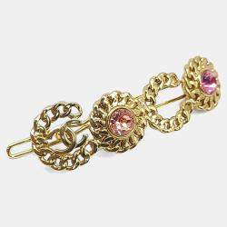 Pre Owned Chanel Gold Tone Hairpin