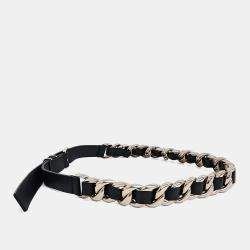 Pre Owned حزام شانيل جلد