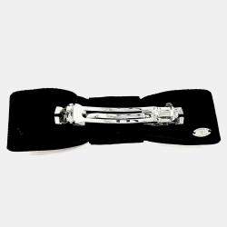 Pre Owned Chanel Ribbon Black White Hairpin