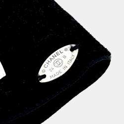 Pre Owned Chanel Ribbon Black White Hairpin